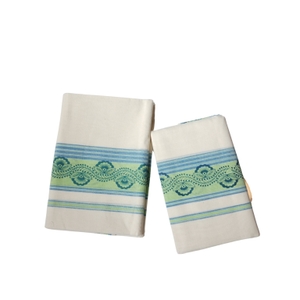 Cotton Set Mundu With Woven Border