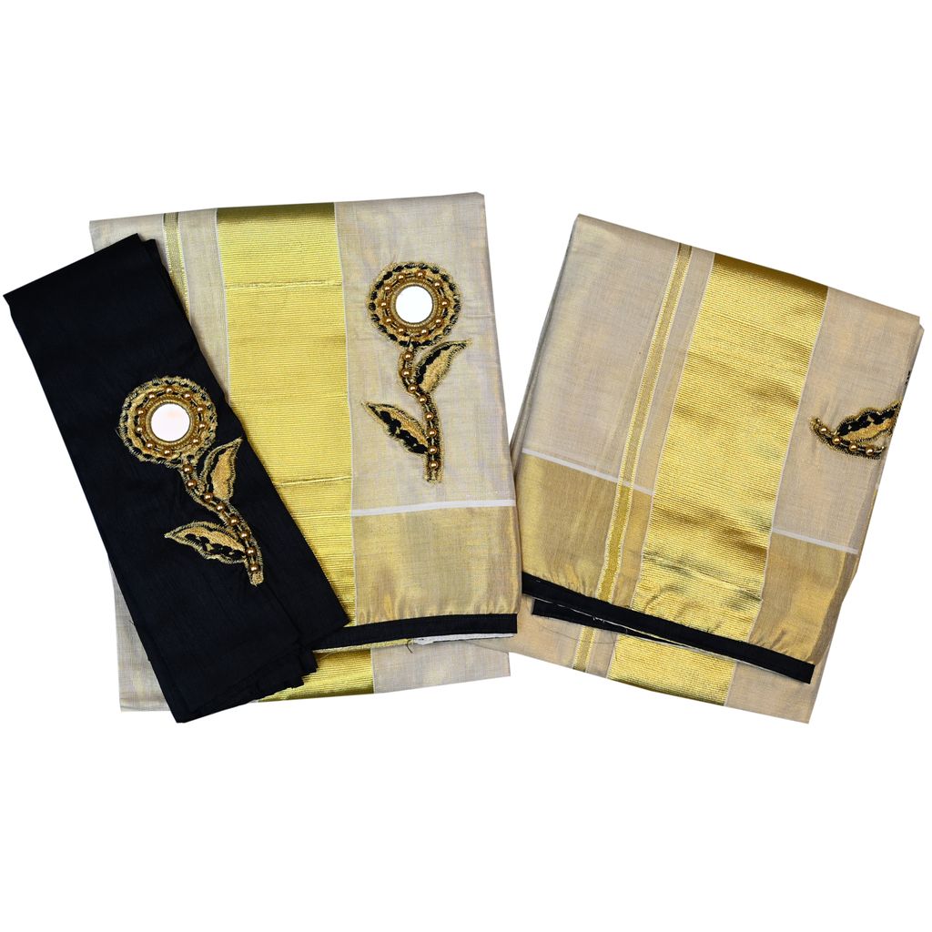 Beautiful Mirror Work Set Mundu