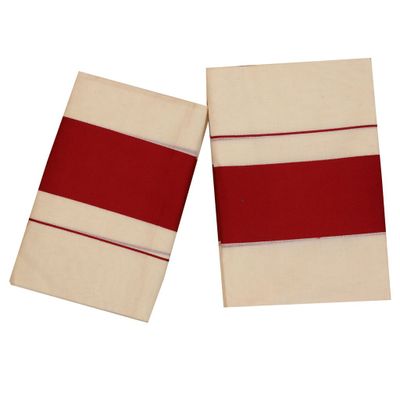 Set Mundu With Maroon Kattikara