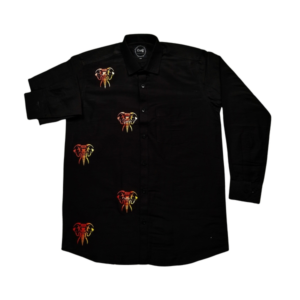 Gajaveeran Print Shirt And Nettipattam Print Mundu Combo For Men - image 3