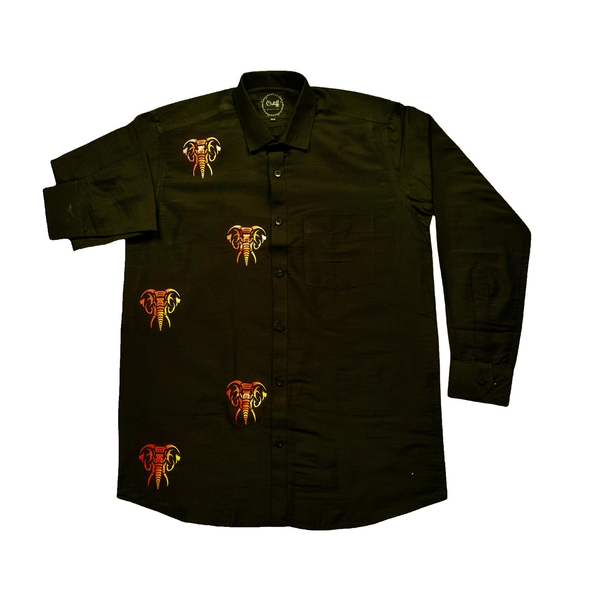 Gajaveeran Print Shirt And Nettipattam Print Mundu Combo For Men - image 3