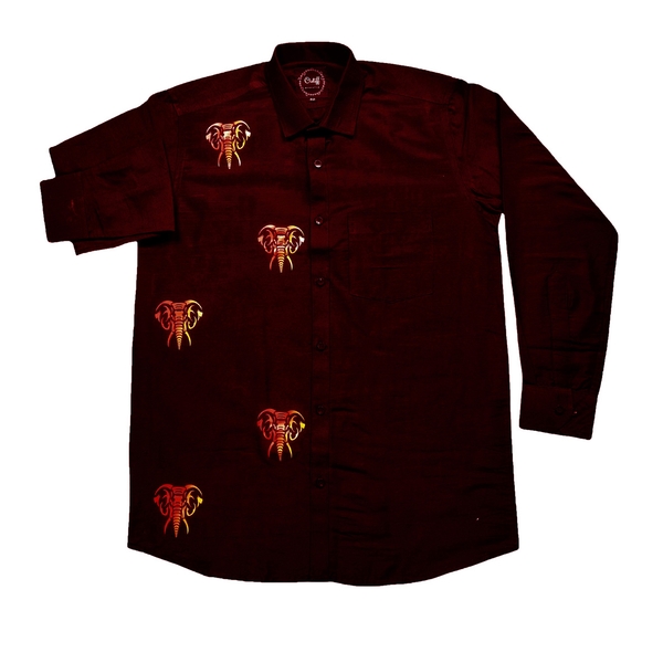 Gajaveeran Print Shirt And Nettipattam Print Mundu Combo For Men - image 4