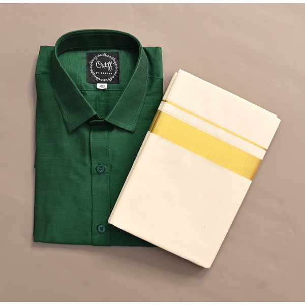 Shirt And Kasavu Dhoti Combo Set thumbnail 2