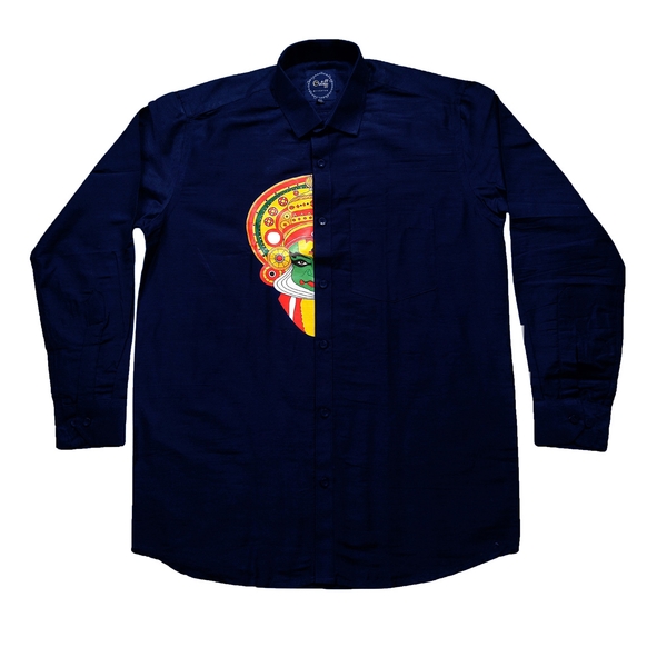 Kathakali Print Men's Shirt Onam Edit thumbnail 1