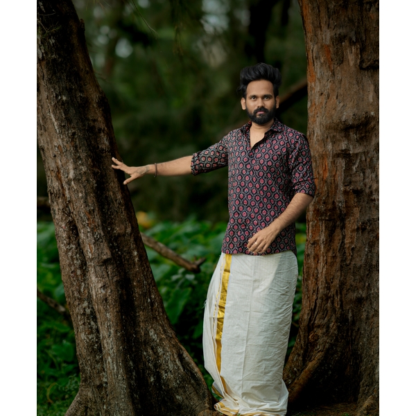 Ajrakh Printed Shirts For Men thumbnail 2