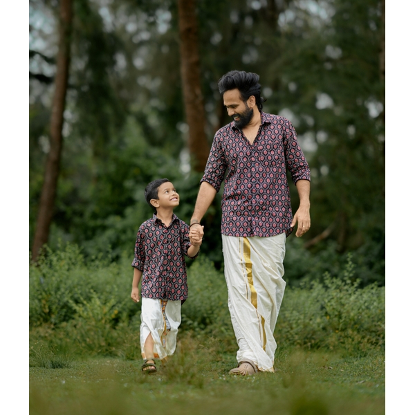 Ajrakh Printed Shirts For Men thumbnail 4