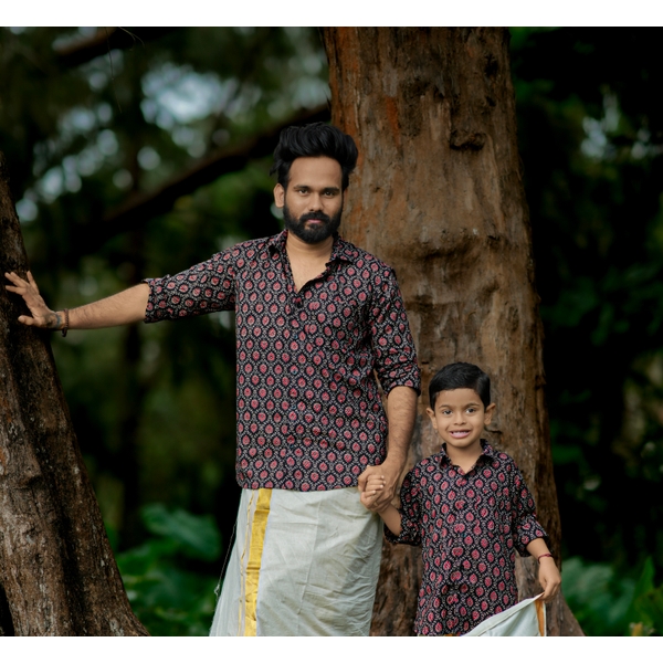 Ajrakh Printed Shirts For Men thumbnail 3