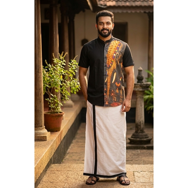 Cotton Shirts with Elephant Sticker print