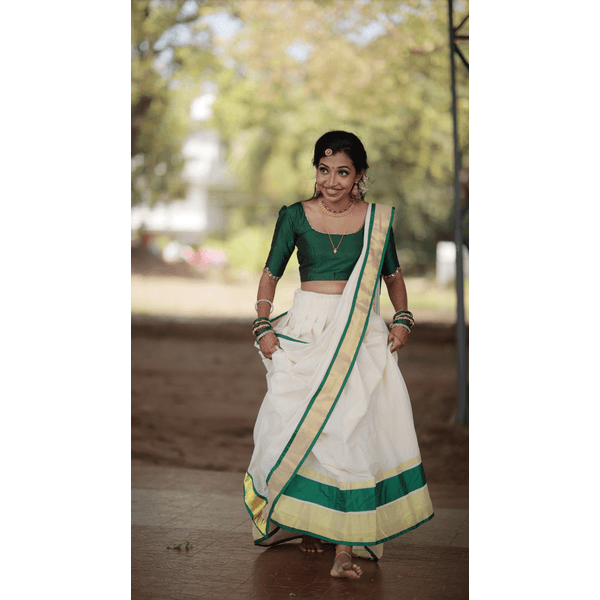 Kasavu Lehenga For Wedding thumbnail 1