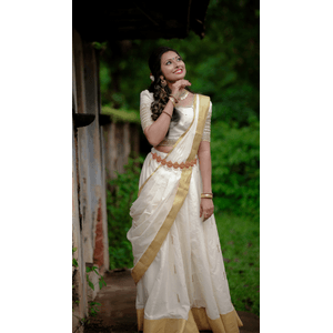 Bridal Kerala Kasavu Lehenga