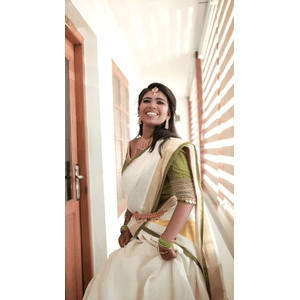 Kerala Kasavu Half Saree For Wedding