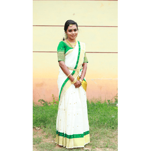 Customised Kasavu Lehenga For Wedding